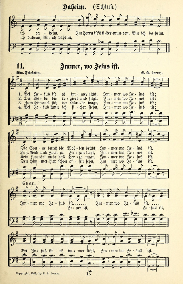 Heils-Lieder, eine Sammlung Geistlicher Lieder für Sonntagsschulen, Jugendvereine page 11