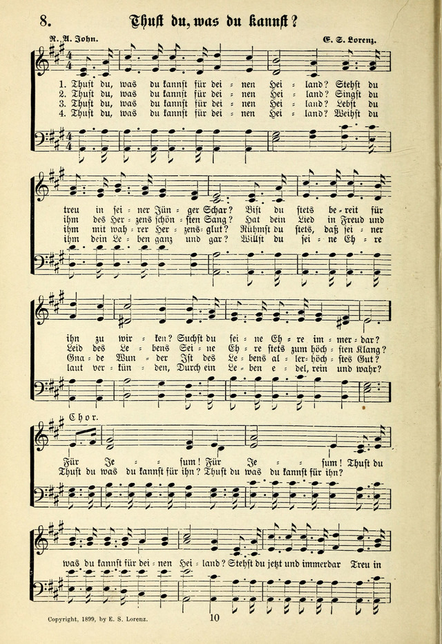 Heils-Lieder, eine Sammlung Geistlicher Lieder für Sonntagsschulen, Jugendvereine page 8
