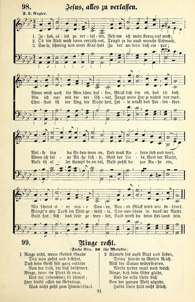 Heils-Lieder, eine Sammlung Geistlicher Lieder für Sonntagsschulen, Jugendvereine page 89