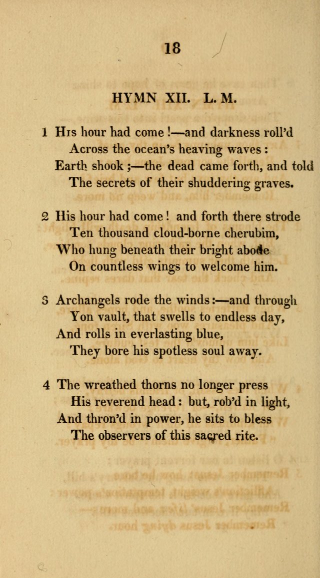 Hymns for the Lords Supper: original and selected. (2nd ed.) page 18