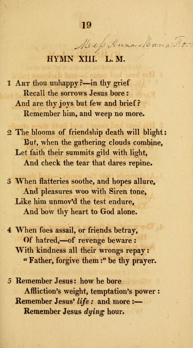 Hymns for the Lords Supper: original and selected. (2nd ed.) page 19