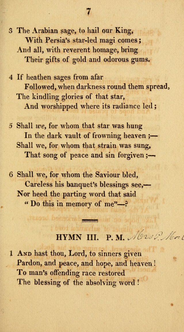 Hymns for the Lords Supper: original and selected. (2nd ed.) page 7