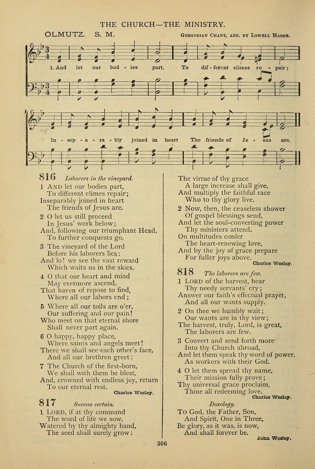 Hymnal of the Methodist Episcopal Church: with tunes page 303
