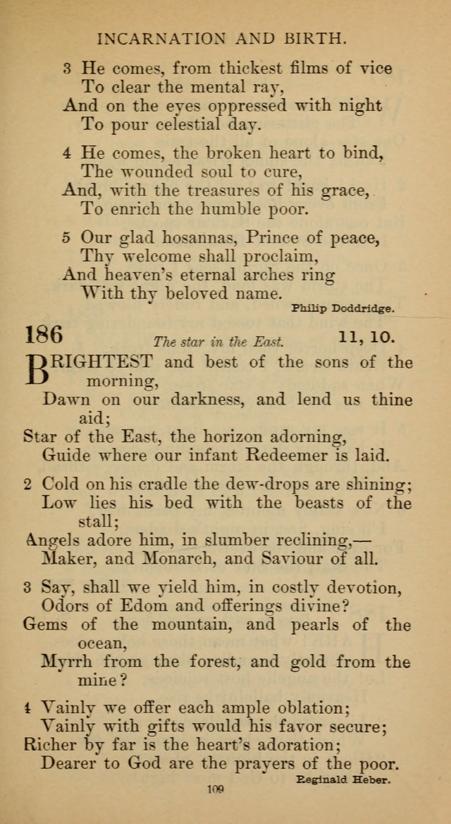 Hymnal of the Methodist Episcopal Church page 109