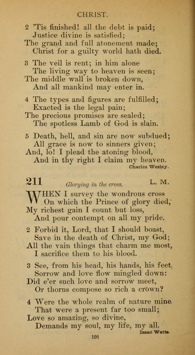 Hymnal of the Methodist Episcopal Church page 126
