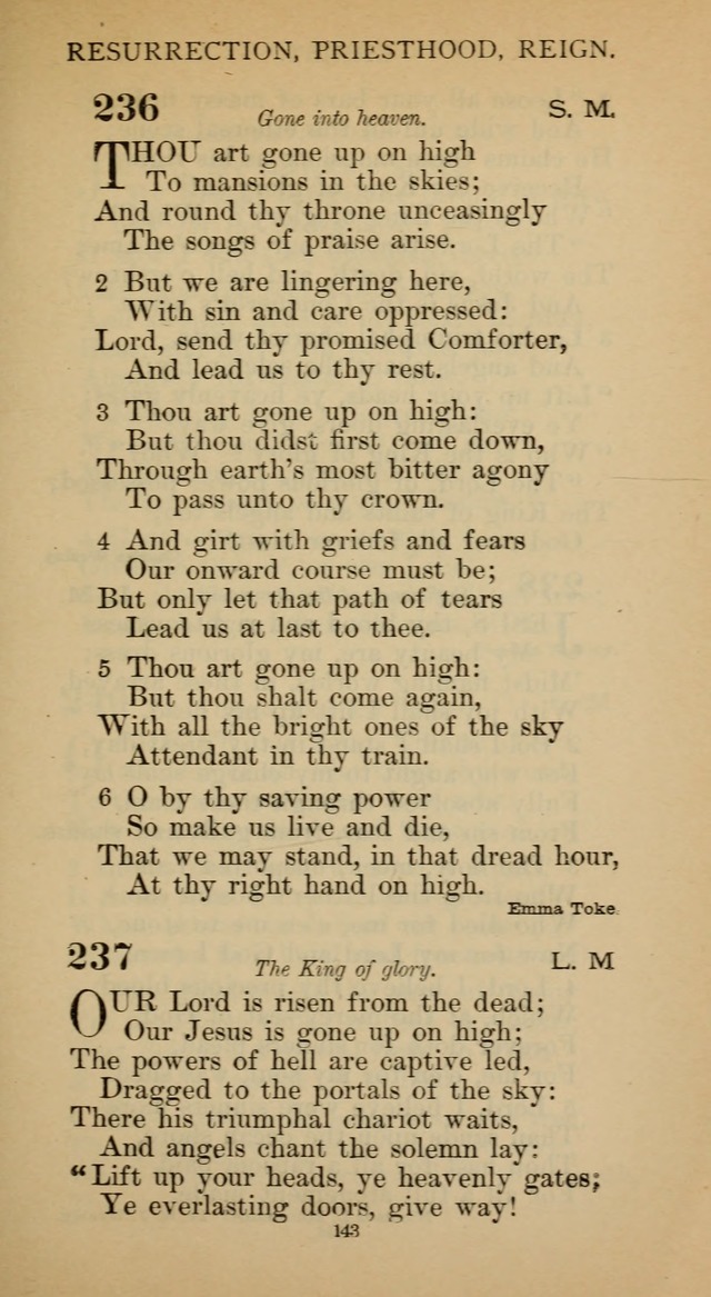 Hymnal of the Methodist Episcopal Church page 143