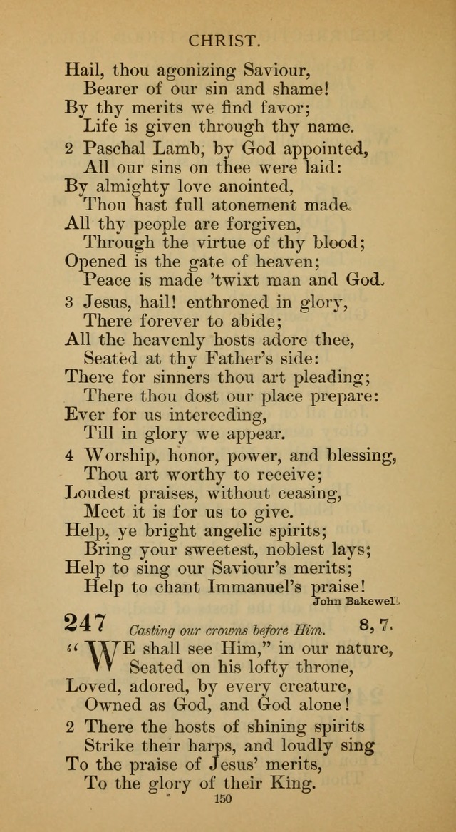 Hymnal of the Methodist Episcopal Church page 150