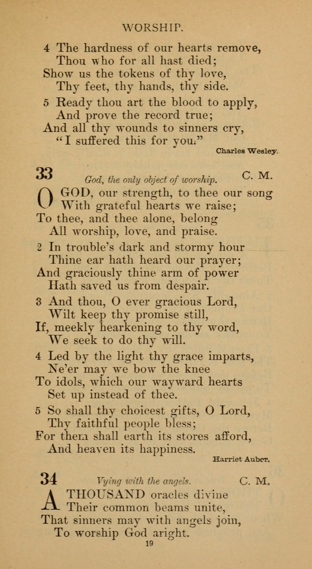 Hymnal of the Methodist Episcopal Church page 19