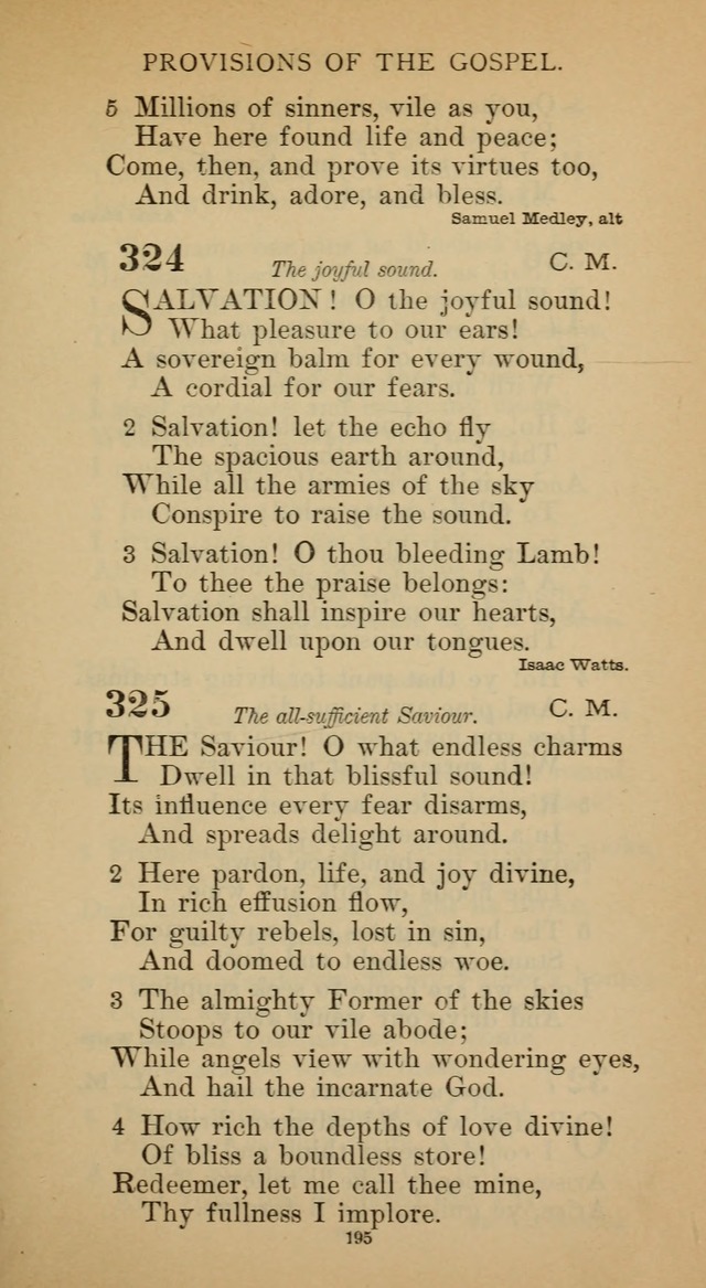 Hymnal of the Methodist Episcopal Church page 195