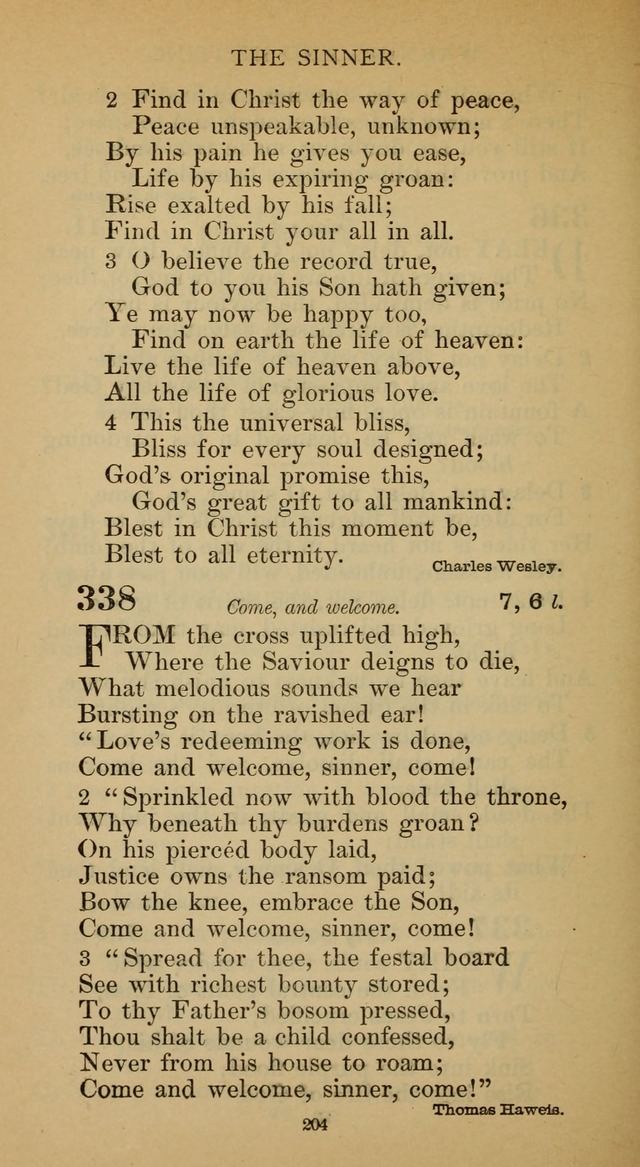 Hymnal of the Methodist Episcopal Church page 204