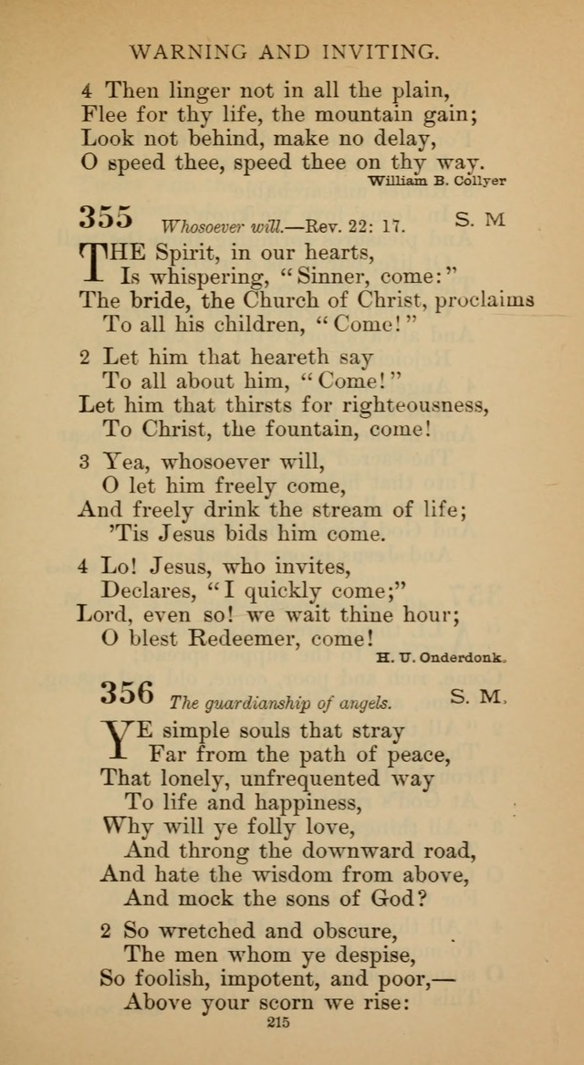 Hymnal of the Methodist Episcopal Church page 215