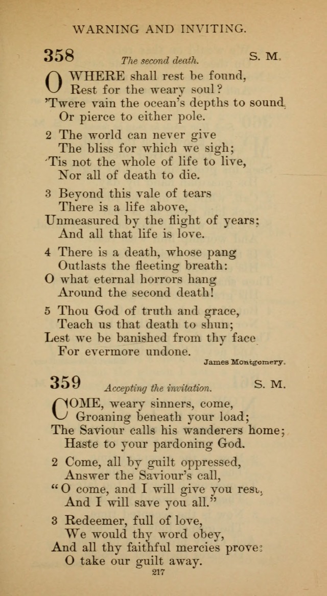 Hymnal of the Methodist Episcopal Church page 217