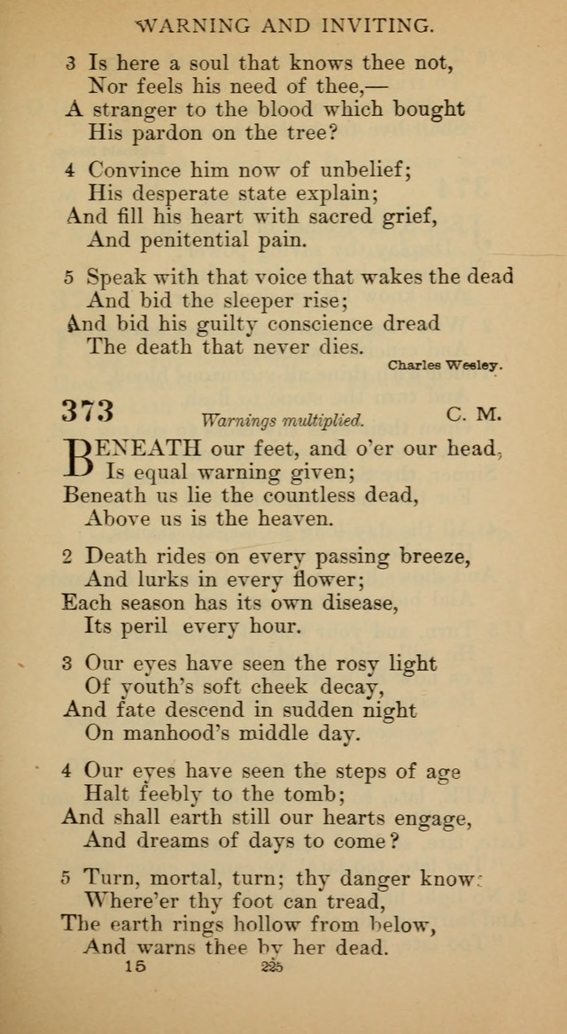 Hymnal of the Methodist Episcopal Church page 225