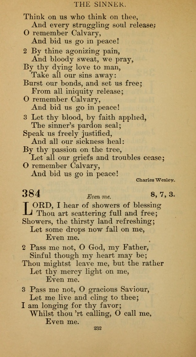 Hymnal of the Methodist Episcopal Church page 232