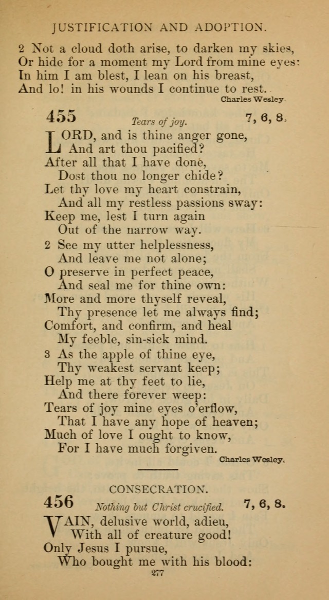 Hymnal of the Methodist Episcopal Church page 277