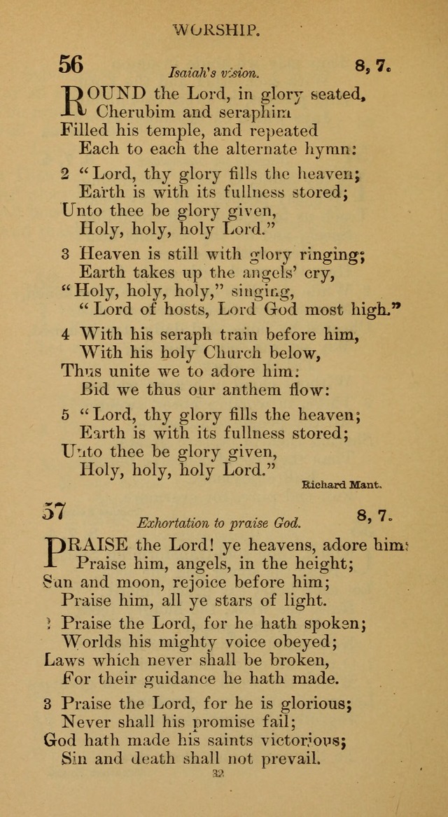 Hymnal of the Methodist Episcopal Church page 32