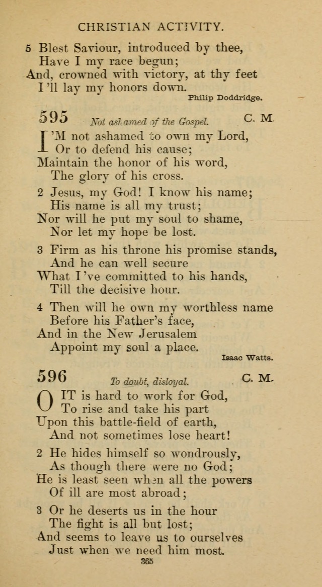 Hymnal of the Methodist Episcopal Church page 365
