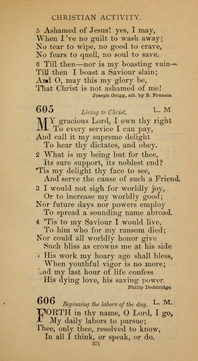 Hymnal of the Methodist Episcopal Church page 371