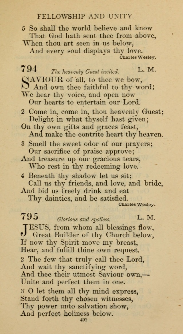 Hymnal of the Methodist Episcopal Church page 491