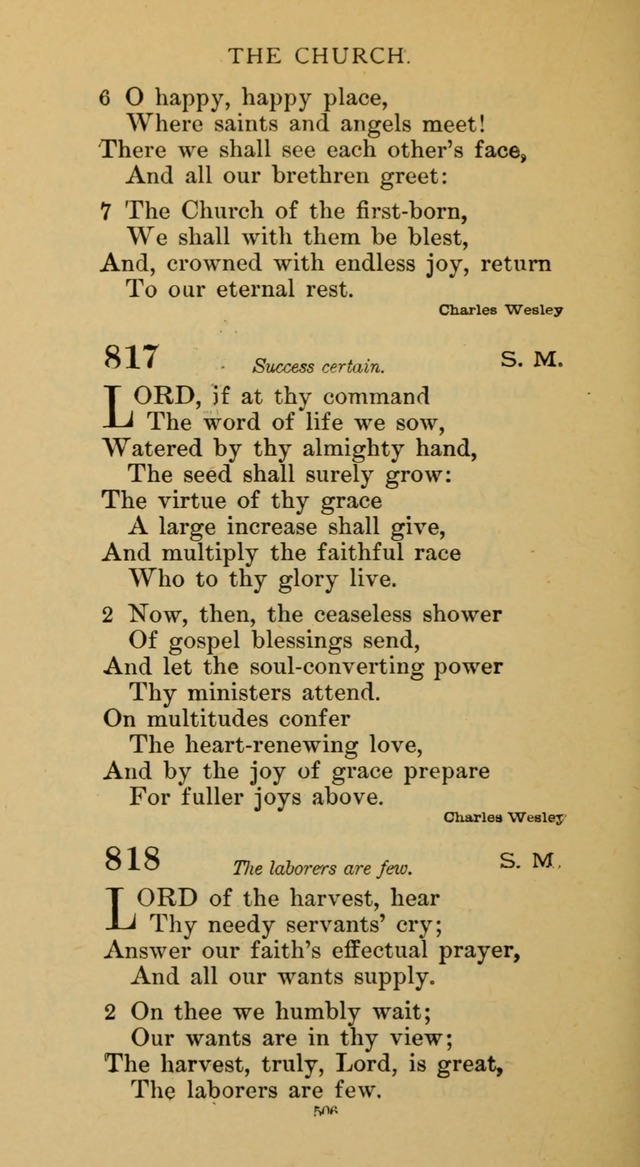 Hymnal of the Methodist Episcopal Church page 506