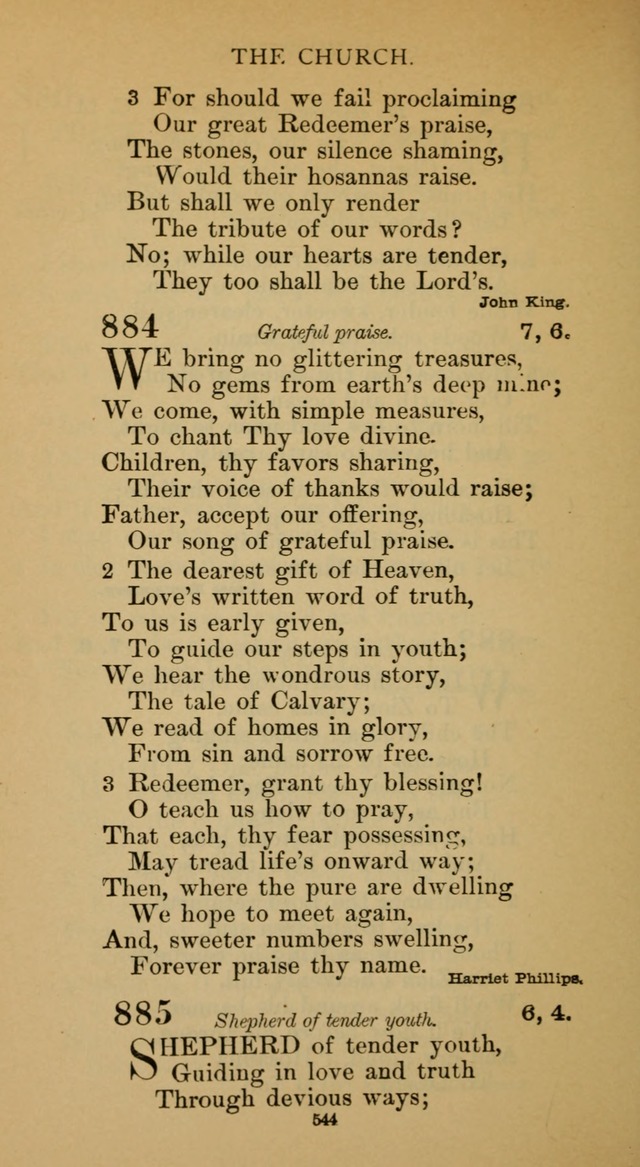 Hymnal of the Methodist Episcopal Church page 544