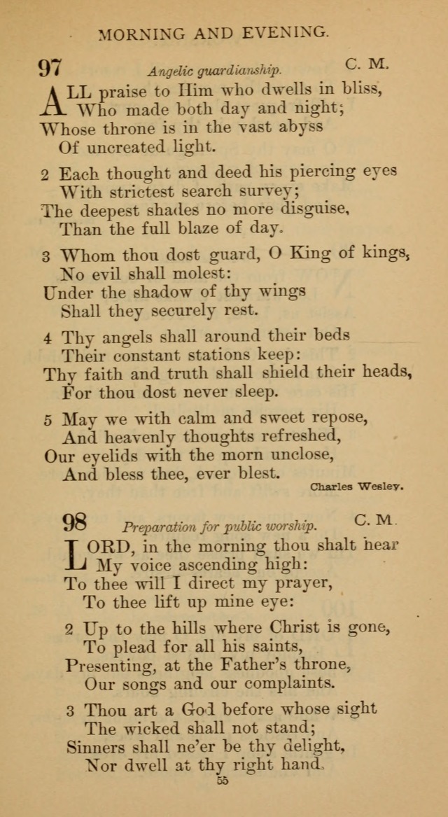 Hymnal of the Methodist Episcopal Church page 55