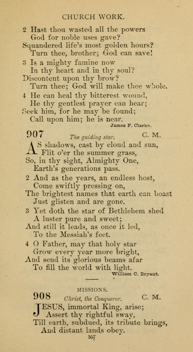 Hymnal of the Methodist Episcopal Church page 557