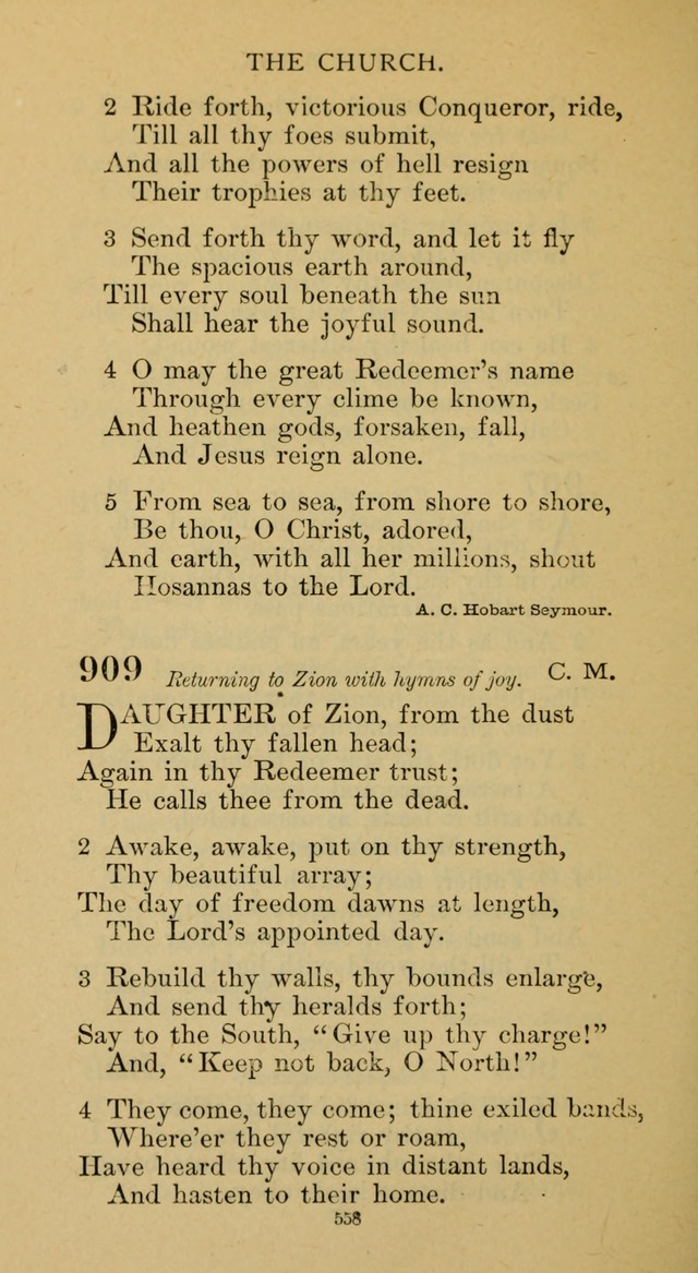 Hymnal of the Methodist Episcopal Church page 558