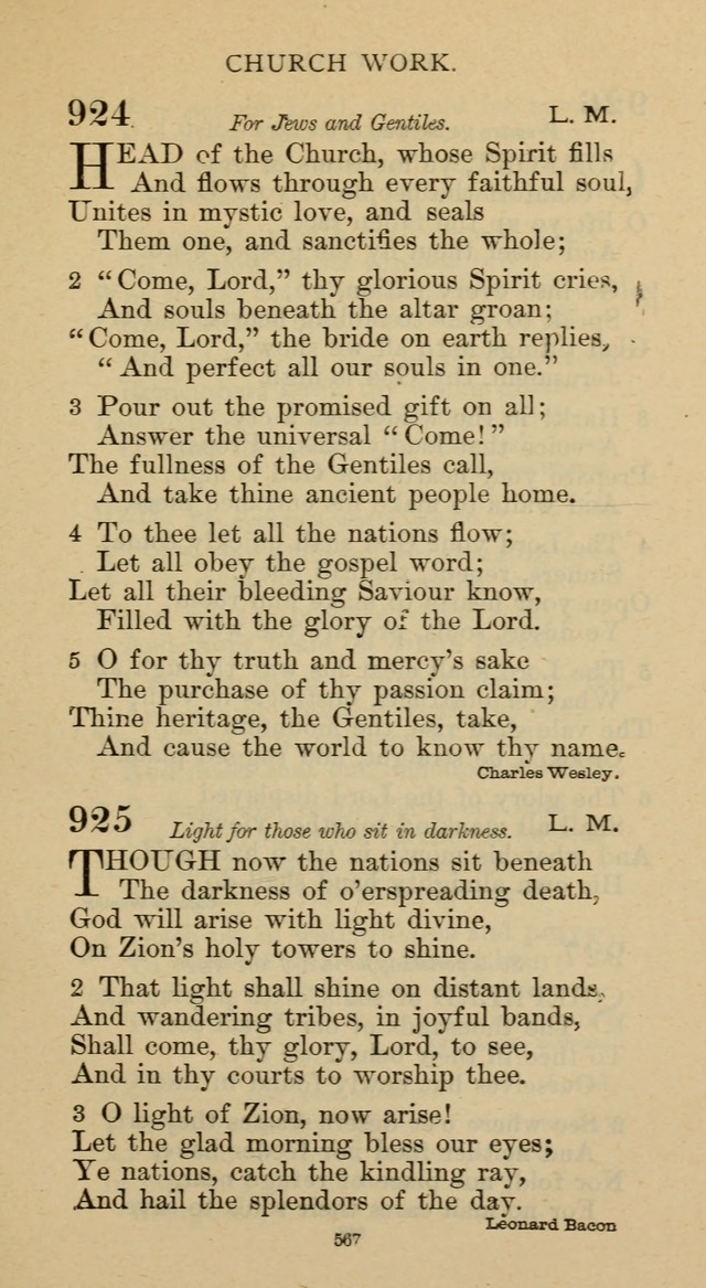 Hymnal of the Methodist Episcopal Church page 567