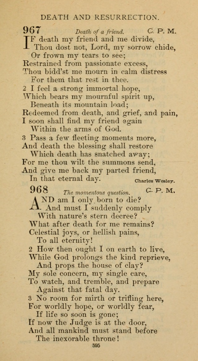 Hymnal of the Methodist Episcopal Church page 595