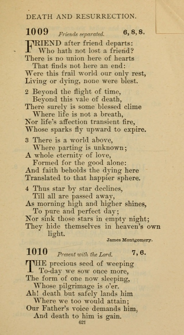 Hymnal of the Methodist Episcopal Church page 621