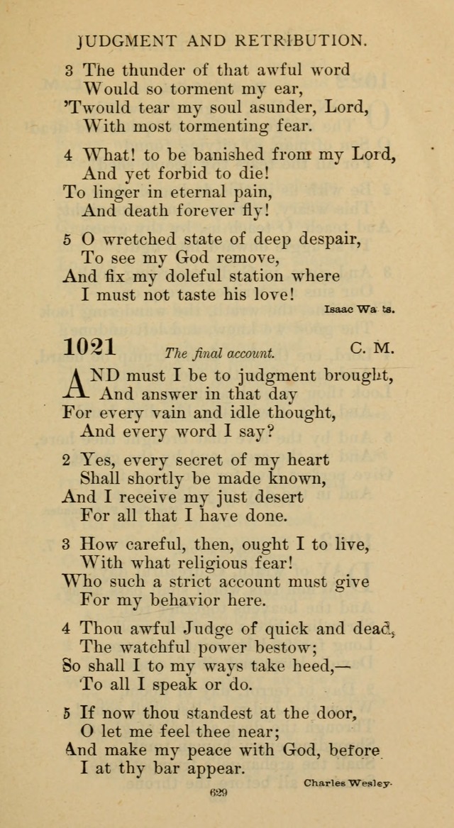 Hymnal of the Methodist Episcopal Church page 629