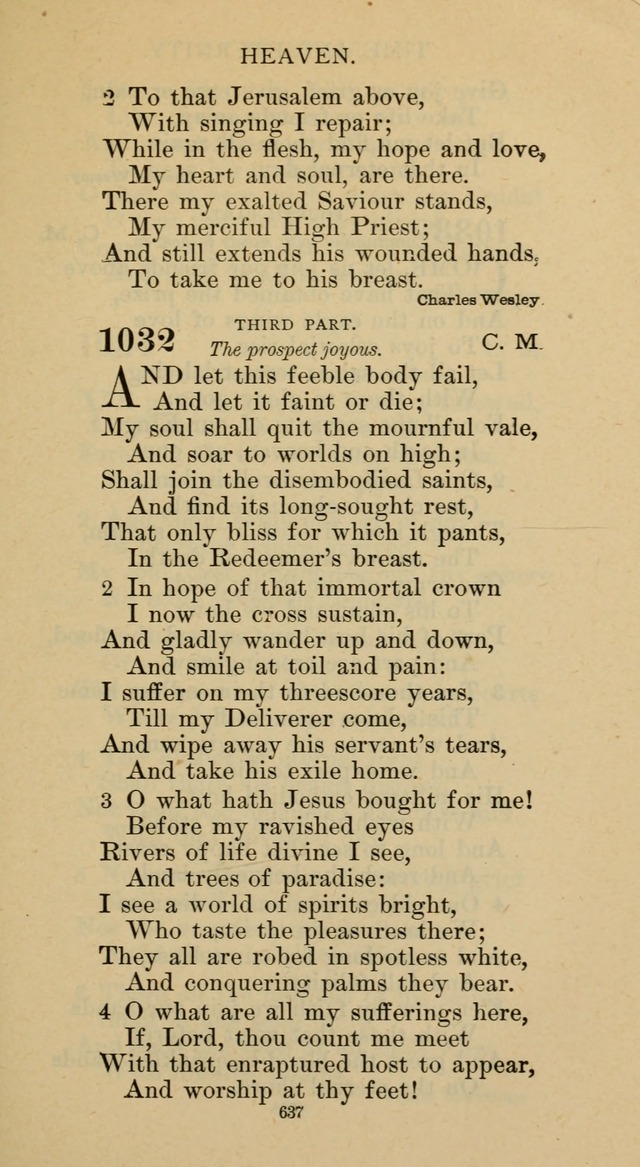 Hymnal of the Methodist Episcopal Church page 637