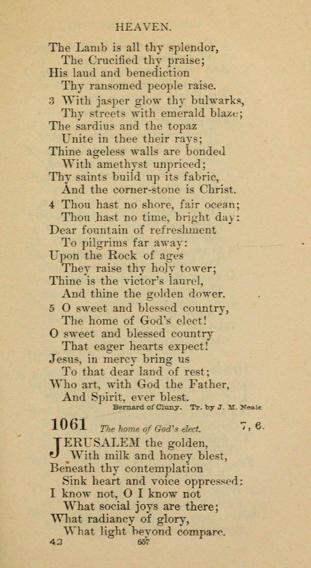 Hymnal of the Methodist Episcopal Church page 657