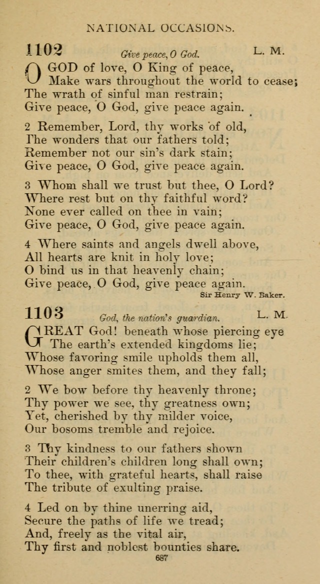 Hymnal of the Methodist Episcopal Church page 687