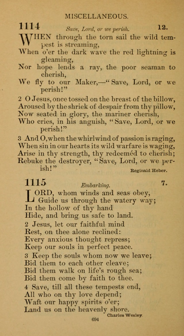Hymnal of the Methodist Episcopal Church page 694