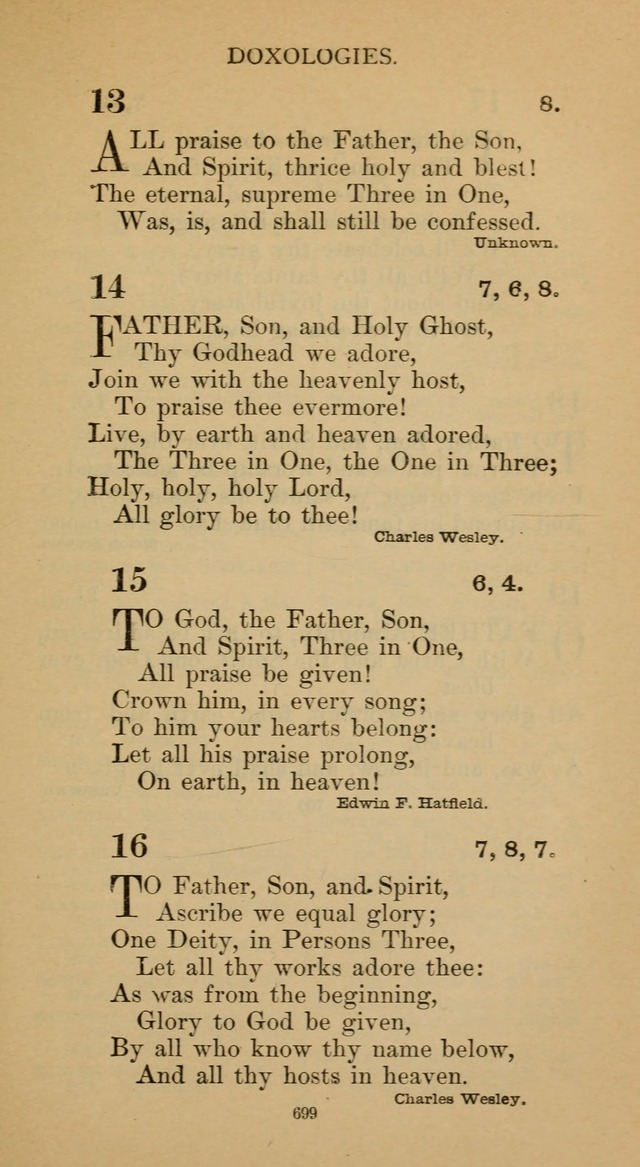 Hymnal of the Methodist Episcopal Church page 699