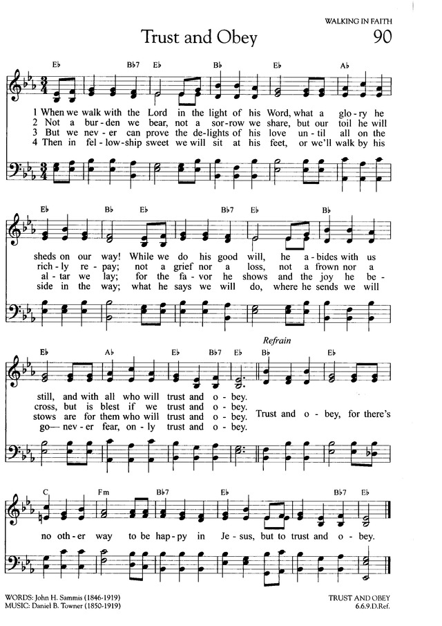 Hymns of Promise: a large print songbook 90. When we walk with the Lord |  Hymnary.org