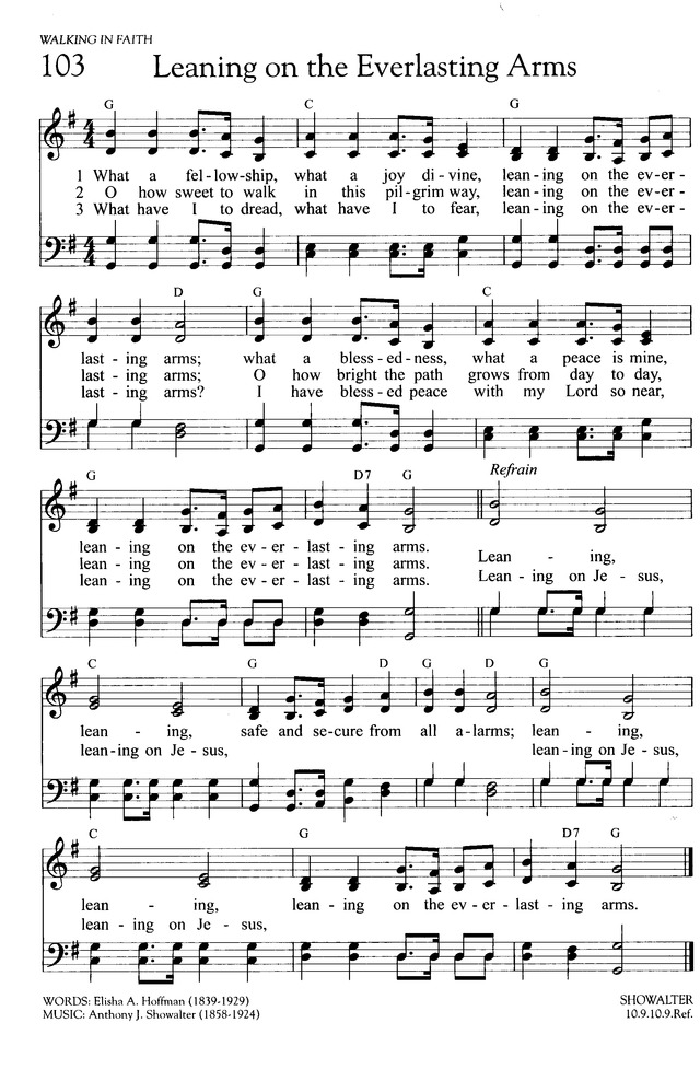 Hymns of Promise: a large print songbook 103. What a fellowship, what a joy  divine | Hymnary.org