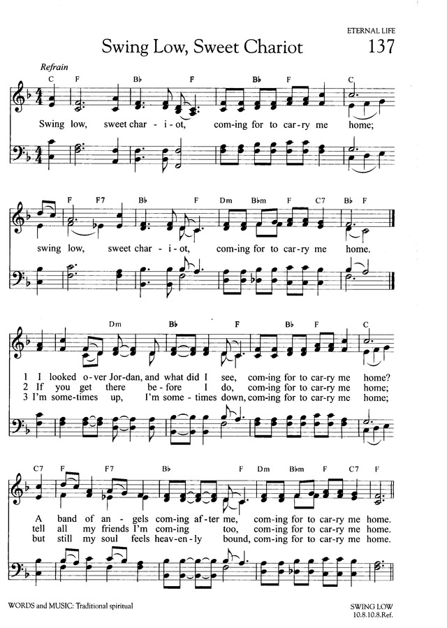 Swing Low, Sweet Chariot | Hymnary.org