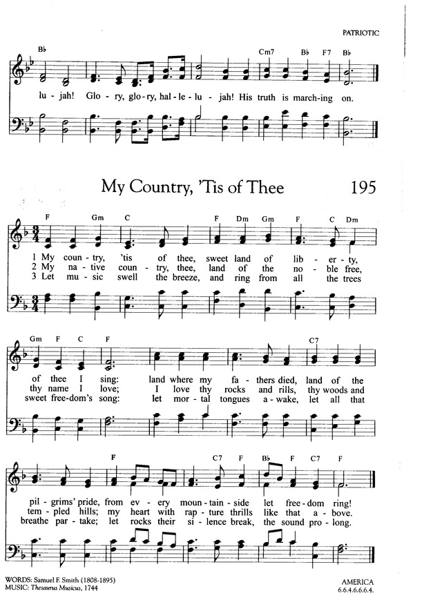 Hymns Of Promise A Large Print Songbook 195 My Country tis Of Thee 