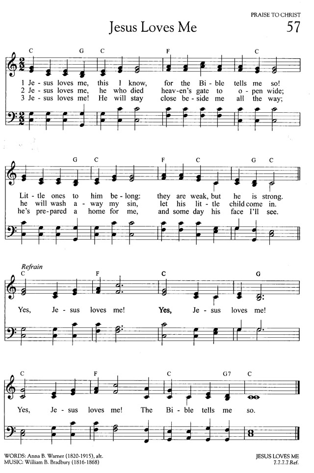 Hymns of Promise: a large print songbook 57. Jesus loves me, this I know