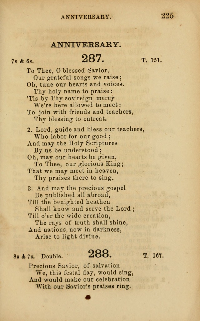 Hymns and Offices of Worship: for use in schools: with an appendix of tunes page 225