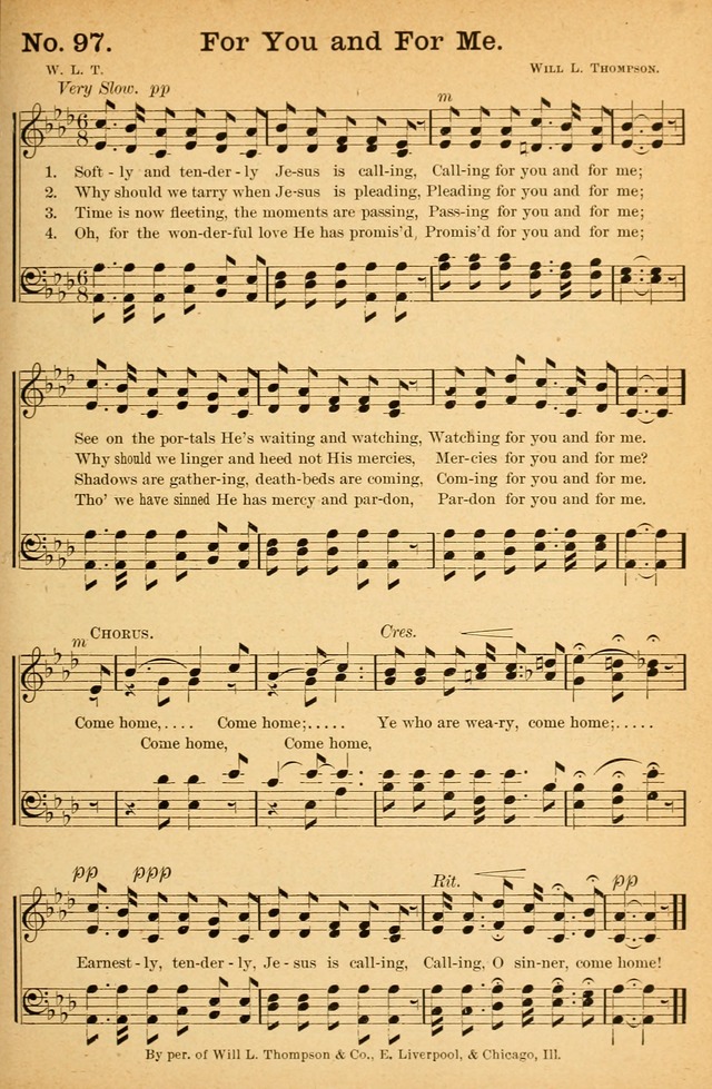 Honey Out of the Rock: a compilation of sacred songs and hymns for use in gospel meetings and other religious services page 104