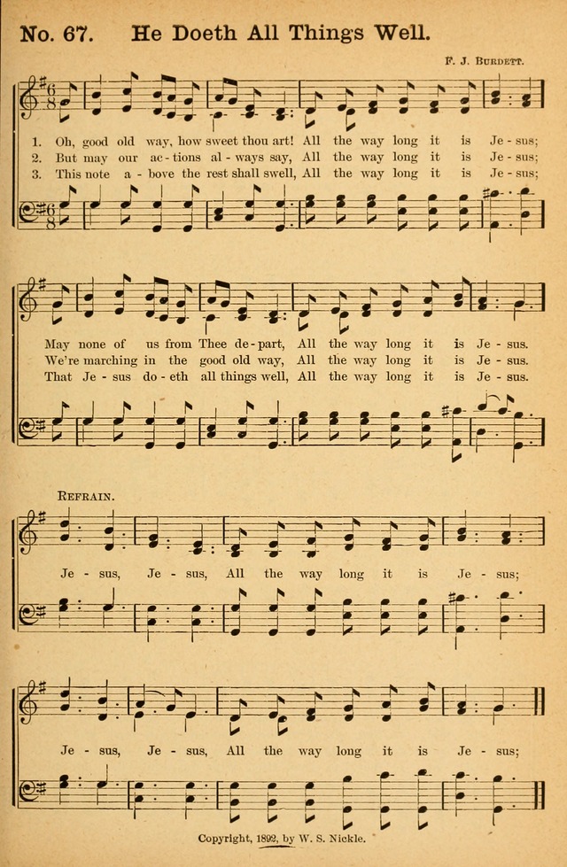 Honey Out of the Rock: a compilation of sacred songs and hymns for use in gospel meetings and other religious services page 74