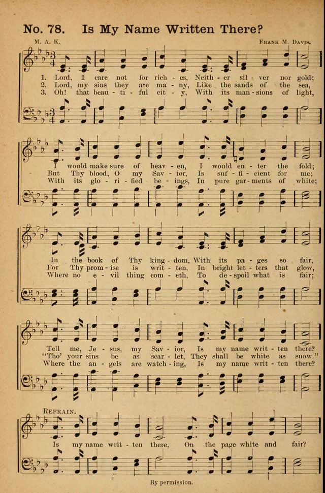 Honey Out of the Rock: a compilation of sacred songs and hymns for use in gospel meetings and other religious services page 85