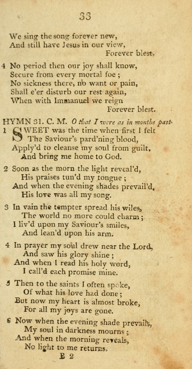 Hymns, Original and  Selected, for the Use of Christians. (5th ed. corr.) page 33