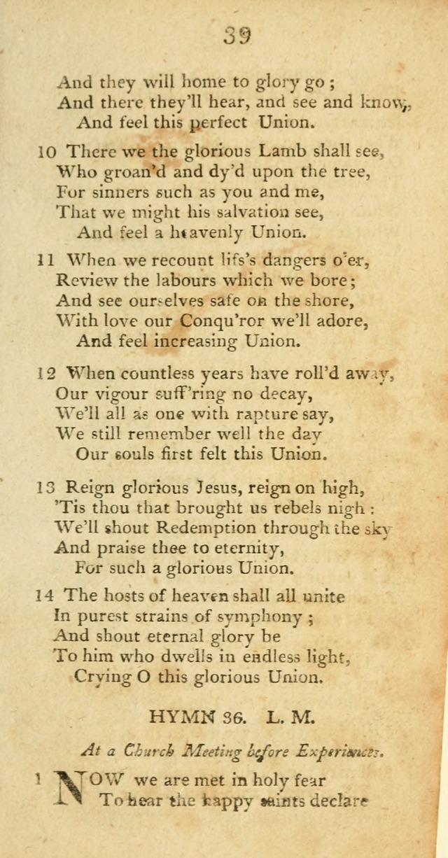 Hymns, Original and  Selected, for the Use of Christians. (5th ed. corr.) page 39