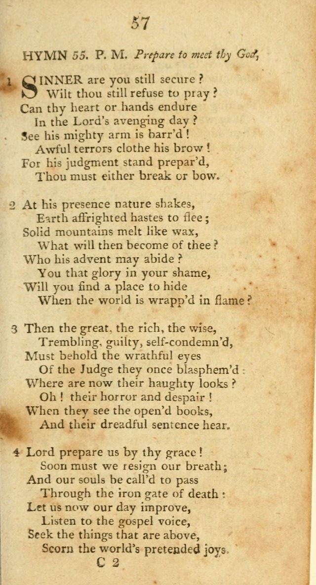 Hymns, Original and  Selected, for the Use of Christians. (5th ed. corr.) page 57