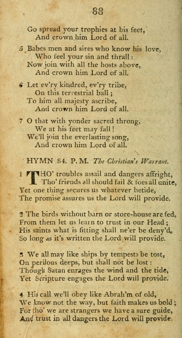 Hymns, Original and  Selected, for the Use of Christians. (5th ed. corr.) page 88